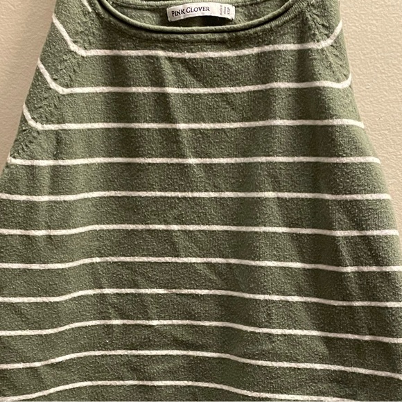 Green and white striped sweater - Picture 2 of 4